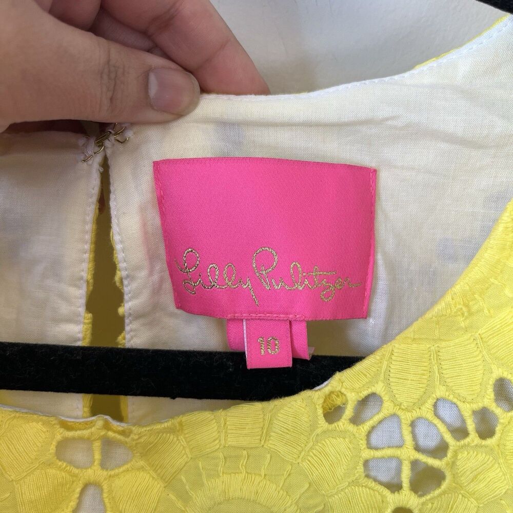 Lilly Pulitzer Mariella Yellow Eyelet Dress - Picture 12 of 15